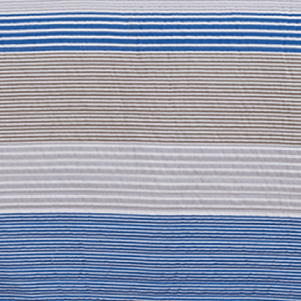 3 Piece Striped Quilt Set - Bryce Collection