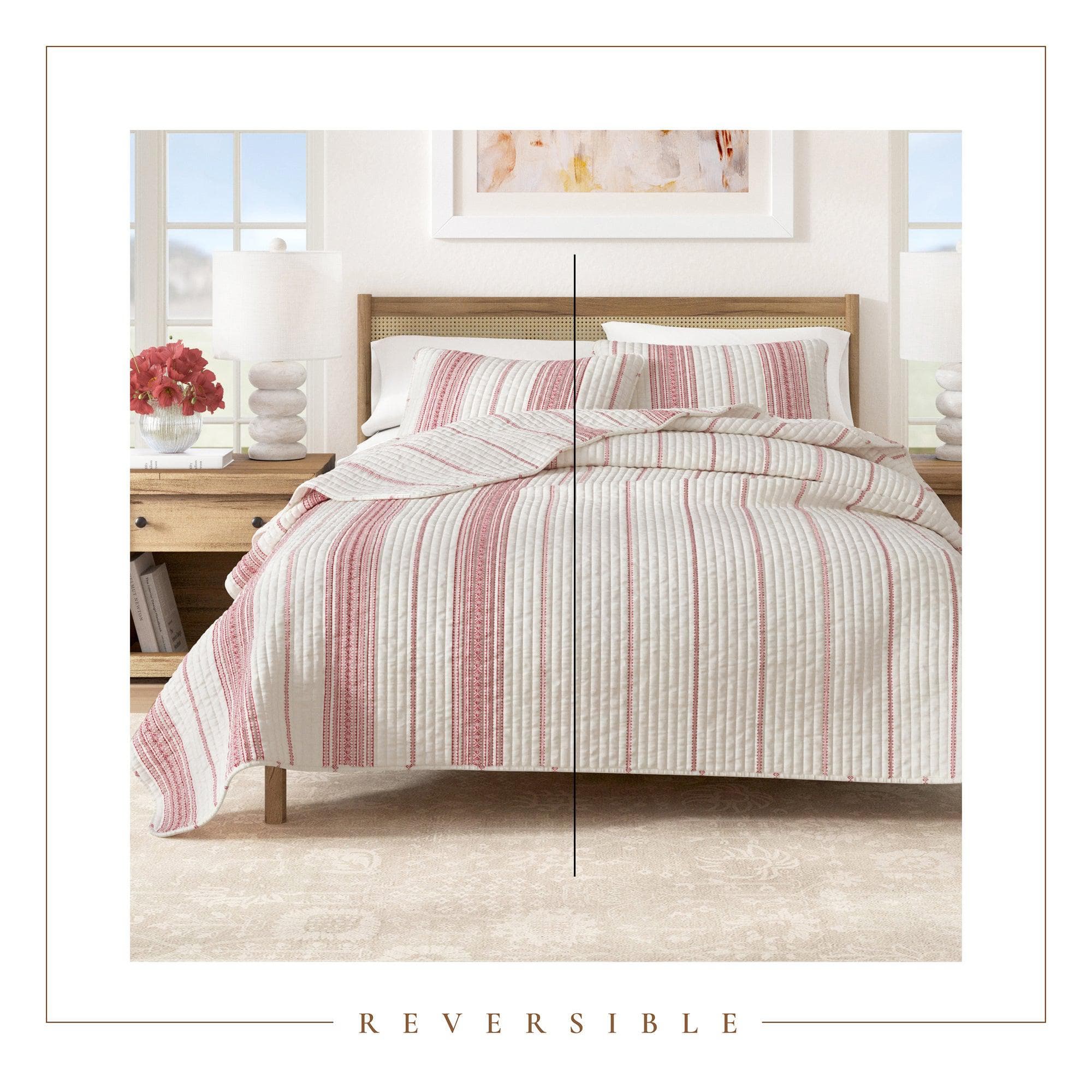 3-Piece Stripe Quilt - Wesley Collection