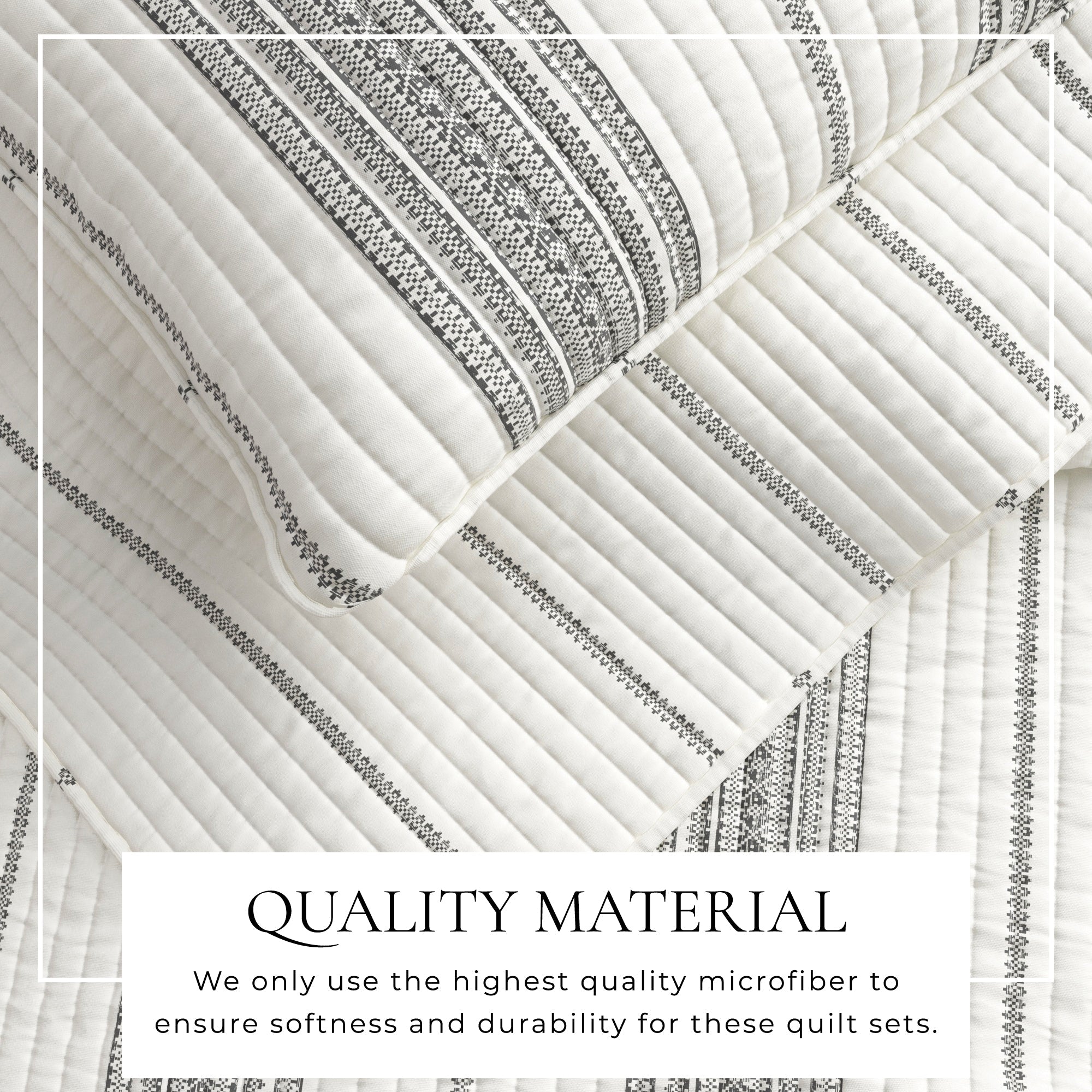 3-Piece Stripe Quilt - Wesley Collection