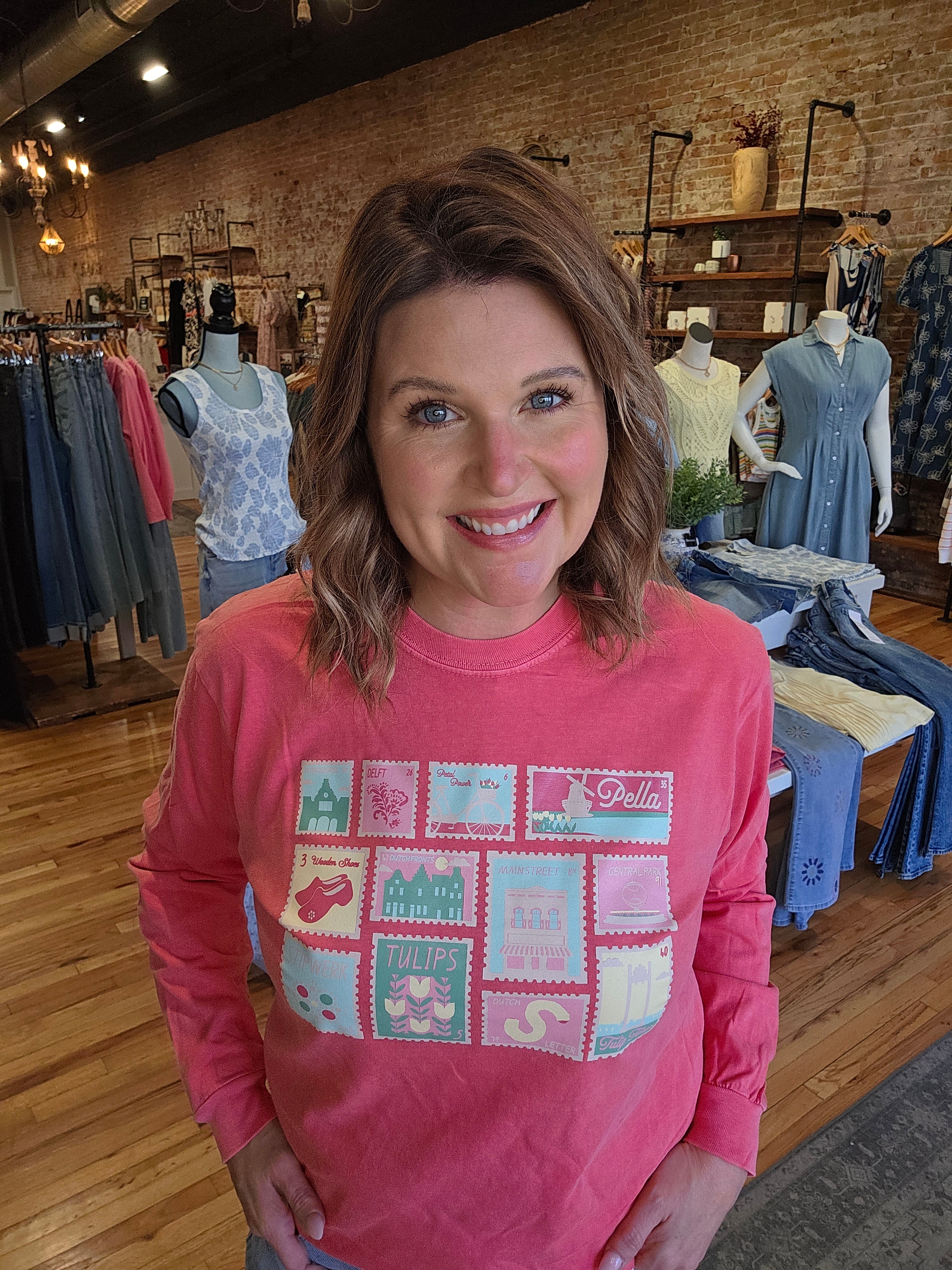 Pella Stamps Long Sleeve Tee