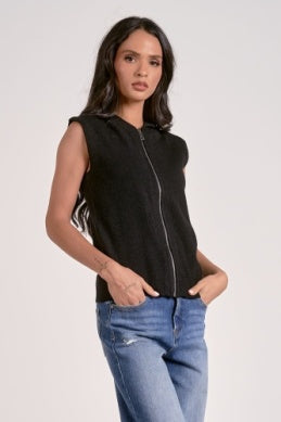 Sleeveless Zip Hoodie