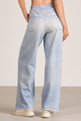 Faux Denim Pants