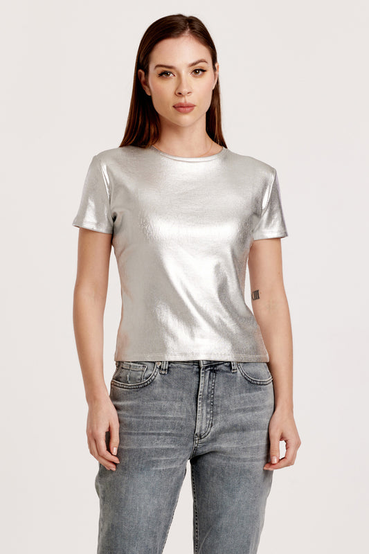 Bianca Silver Foil Top