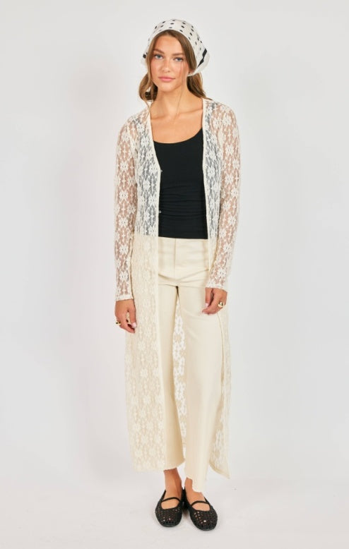 Letters Lace Cardigan