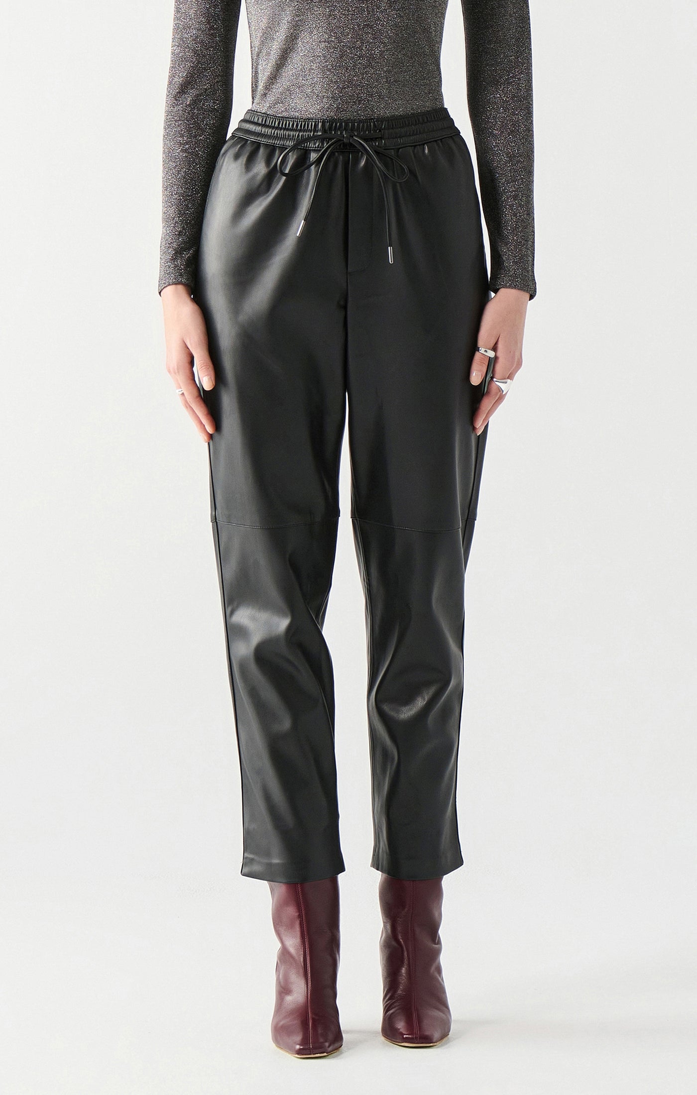 Pull-On Pleather Pant