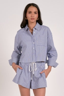 Navy Stripe Top