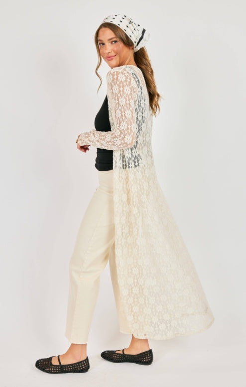 Letters Lace Cardigan