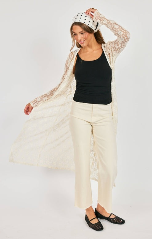 Letters Lace Cardigan