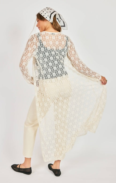 Letters Lace Cardigan