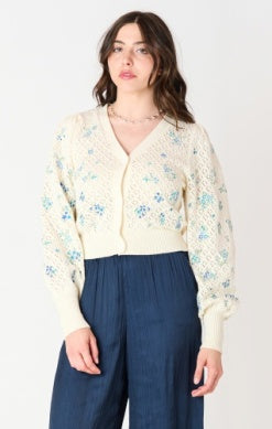 Blue Floral Cardi