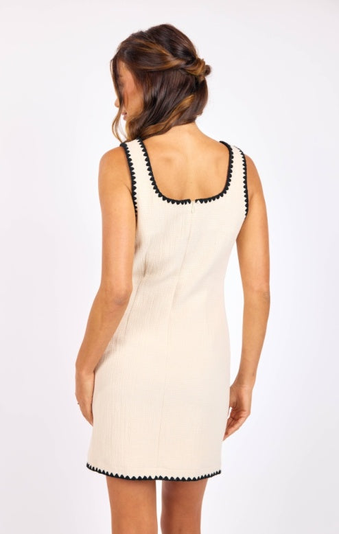 Compass Embroidered Mini Dress