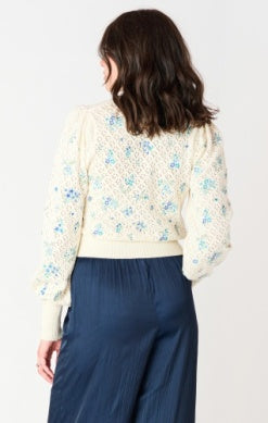 Blue Floral Cardi